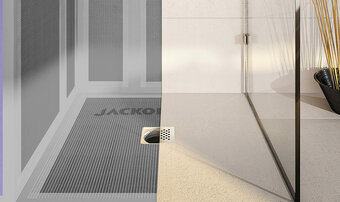 Une étanchéité maximale pour l´espace de douche avec JACKOBOARD® Une étanchéité maximale pour l´espace de douche avec JACKOBOARD®